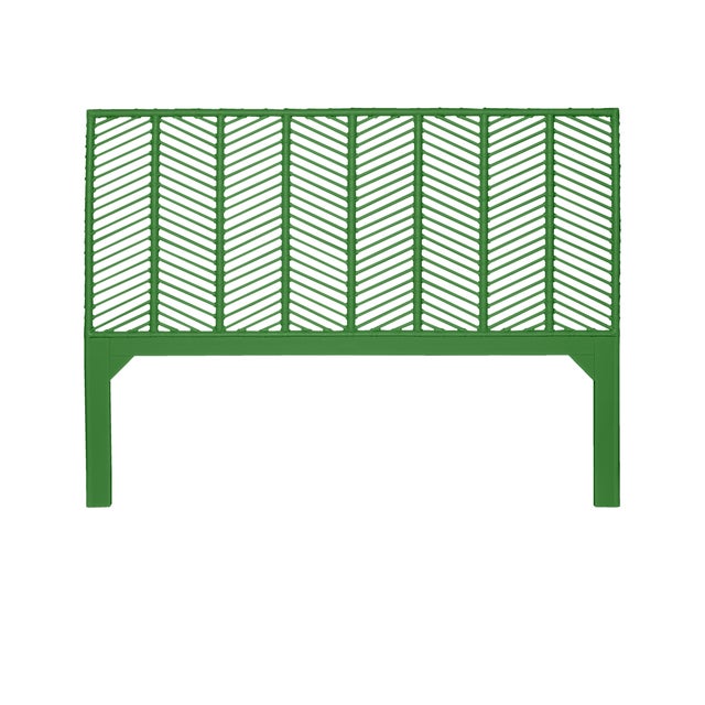 Not Yet Made - Made To Order Liam Platform Bed King - Bright Green For Sale - Image 5 of 12