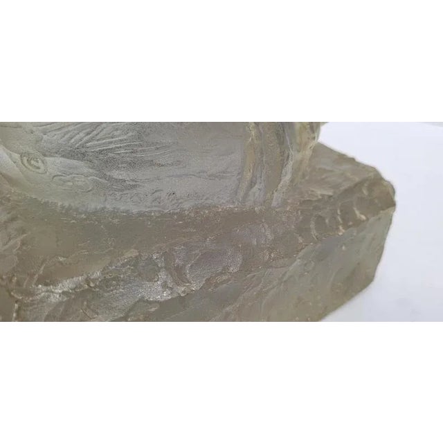 Mid-Century Lucite Female Bust Sculpture • Signed © CD 1978 • Translucent Resin Art Figure For Sale - Image 9 of 14