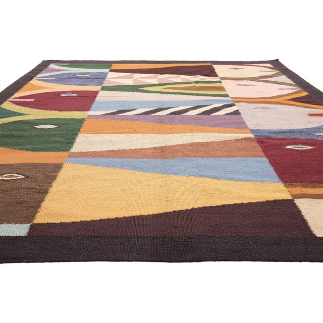 Contemporary Contemporary Indian Kilim Rug, 08'04 X 10'02 For Sale - Image 3 of 10