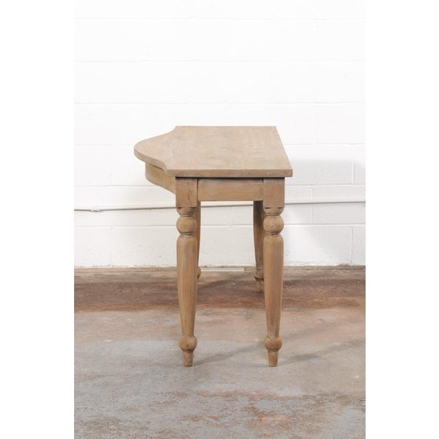 French Country 19th C. Bow-Front Console For Sale - Image 10 of 12
