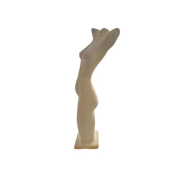 Late 20th Century Female Sculpture Art Women Plaster Torso Figurine Signed For Sale In Tulsa - Image 6 of 9