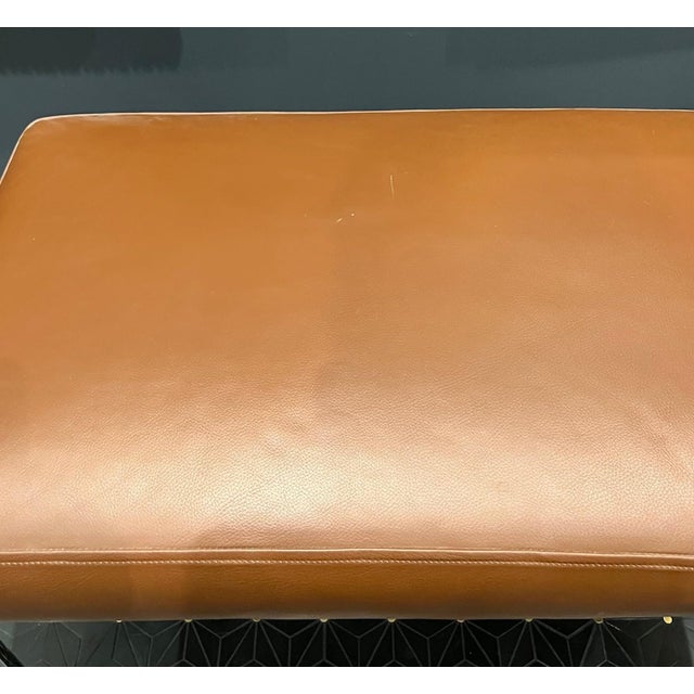 Transitional B & B Italia Leather Benches With Chrome Legs For Sale - Image 9 of 11