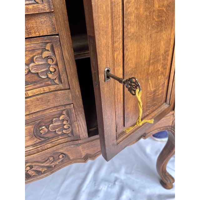 Antique Late 1800s French Oak Sideboard/Buffet For Sale - Image 17 of 17
