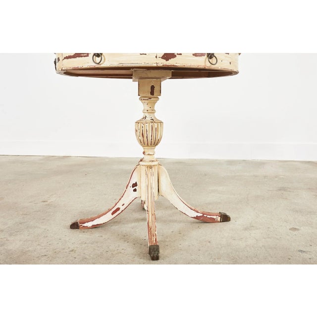 Country Swedish Gustavian Center Table Painted by Ira Yeager For Sale - Image 12 of 13