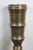 Metal Mid 20th Century 2 Moroccan Etched Brass Altar Floor Candlesticks Candle Holders 36" For Sale - Image 7 of 13