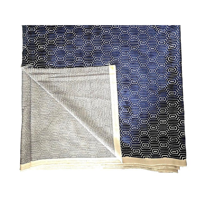 Brunschwig & Fils Art Deco/Geometric Cut Velvet Fabric Remnant After Schumacher, 4.8 Yards For Sale - Image 4 of 15