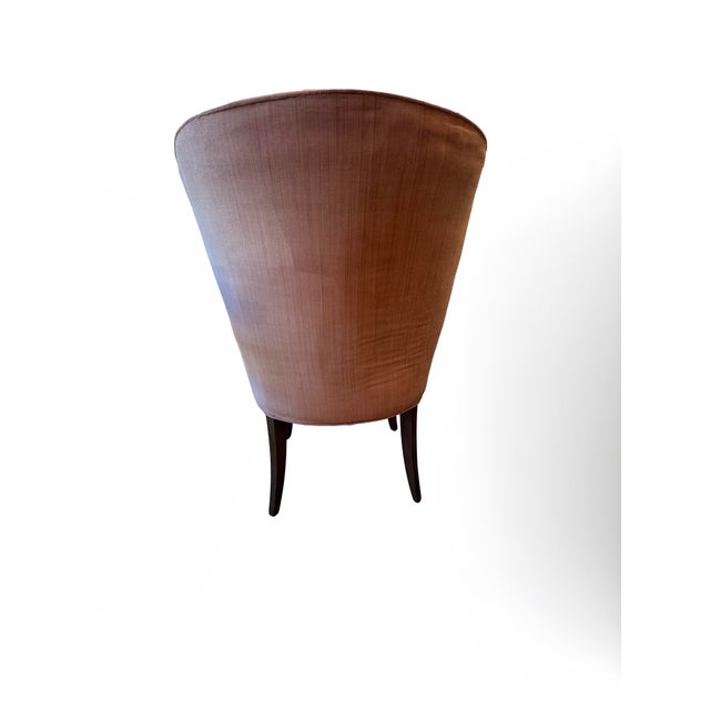 Wood Vintage Mid-Century Sculptural High-Back Slipper Chairs – Pair For Sale - Image 7 of 11