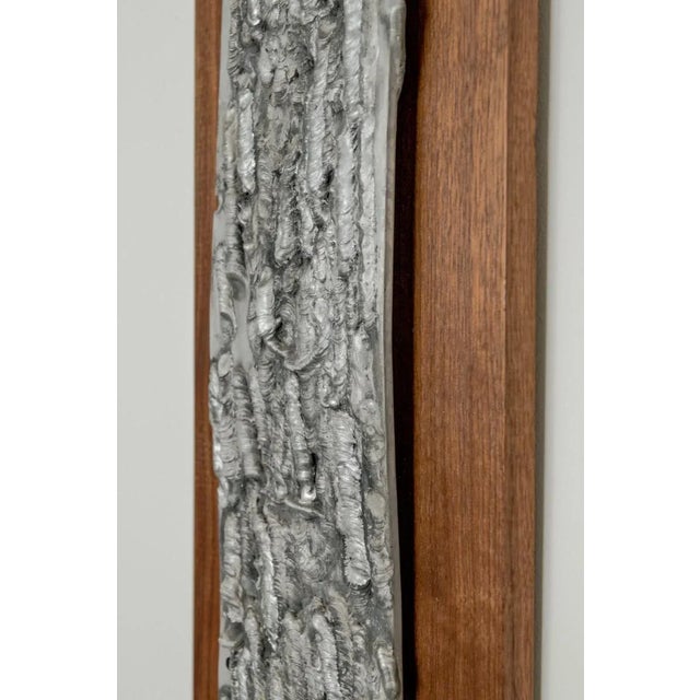 Mid-Century Modern 1970s Brutalist Cast Aluminum Relief For Sale - Image 3 of 5