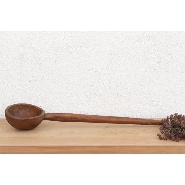Large Rustic Culinary Wood Spoon For Sale - Image 4 of 9