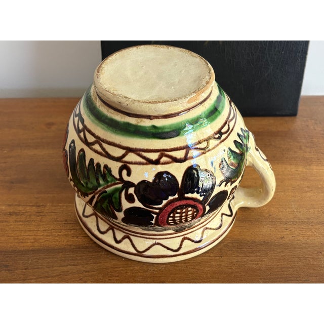 Midcentury Rustic European Pot With Handle For Sale - Image 6 of 7