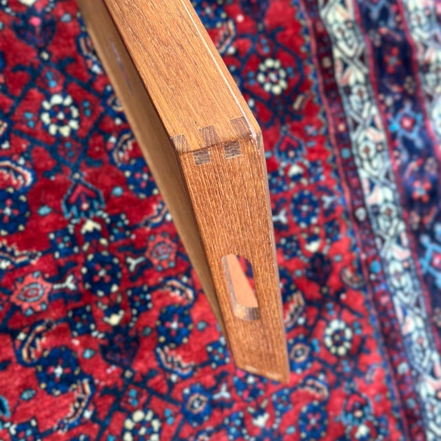 Mid-Century Modern Danish Modern Kalmar Finger Jointed Teak Serving Tray With Handles For Sale - Image 3 of 7