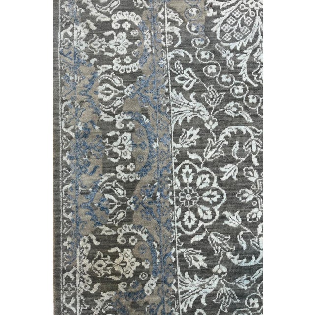Modern Silk and Wool Modern Style Rug , 6'1" X 9'1" For Sale - Image 3 of 5