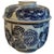 18th Century Chinese Kangxi Blue & White Porcelain Jar and Cover For Sale - Image 11 of 11