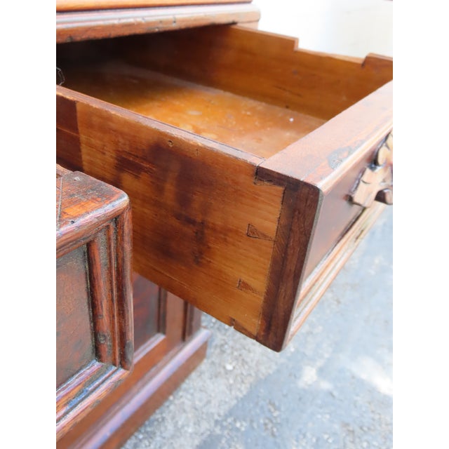Brown Late 1880s Victorian Eastlake Two Part Tall Secretary Desk 6372 For Sale - Image 8 of 18