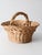 Wood Vintage Wicker Basket With Handle For Sale - Image 7 of 11