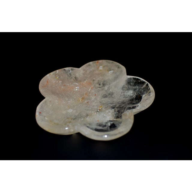 Rock Crystal Peach Blossom Plate Japanese Artisan For Sale - Image 9 of 14