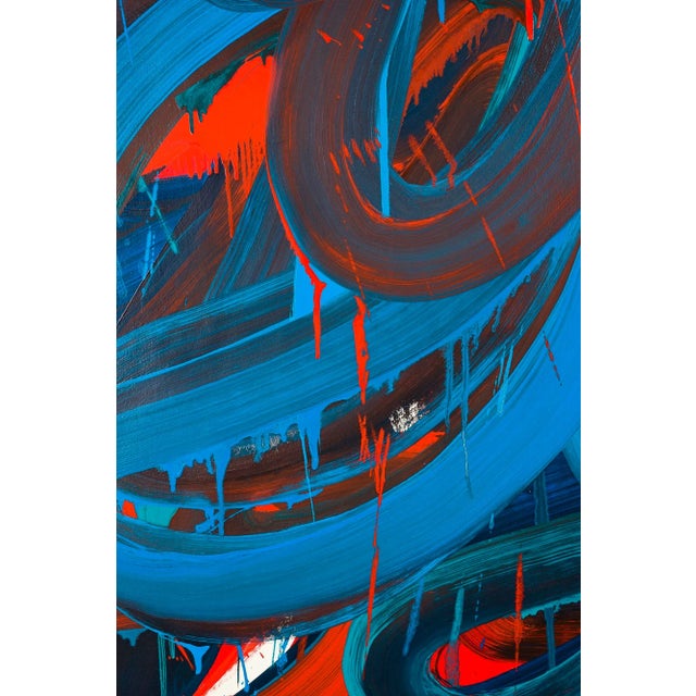 Contemporary Abstract Oil on Canvas Painting "Swirl 3" by Leon Phillips For Sale - Image 4 of 9