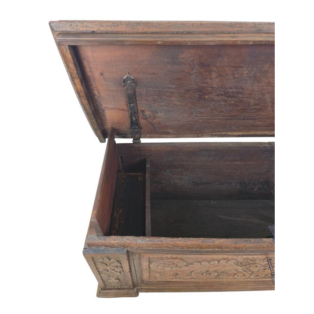 Brown Italian Walnut Chest with Carved Grapes, 1799 For Sale - Image 8 of 10