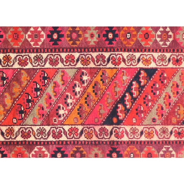 1960s Turkish Oushak Runner. Handwoven with wool on wool foundation in the Oushak region of Western Turkey. The Anatolian...