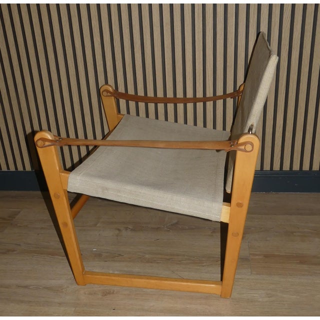Beige Vintage Safari Chair by Bengt Ruda for Ikea, 1960s For Sale - Image 8 of 12