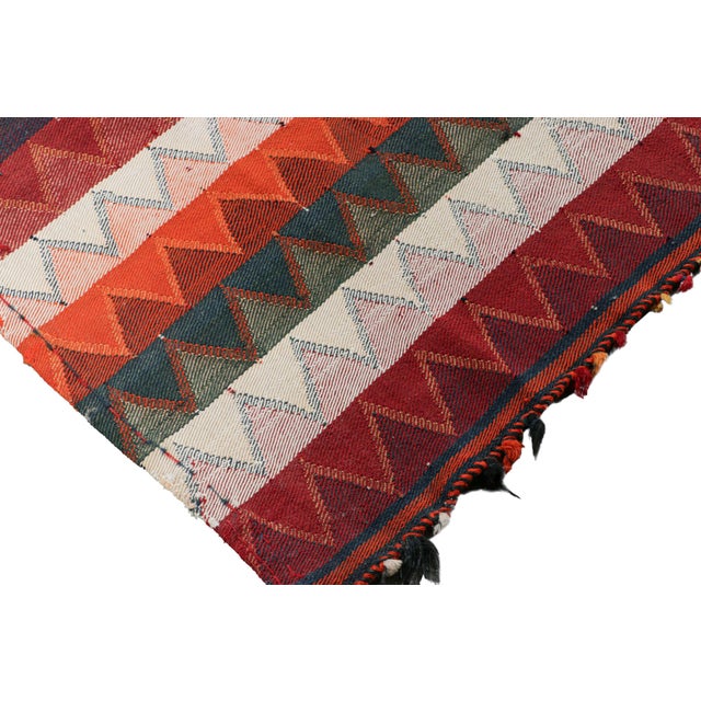 Vintage Jajim Qashqai Persian Kilim in Vibrant Polychromatic Tones - Rug & Kilim For Sale In New York - Image 6 of 7