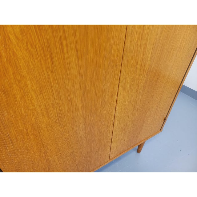 Vintage Tan Oak Wardrobe, 1960s For Sale - Image 9 of 18