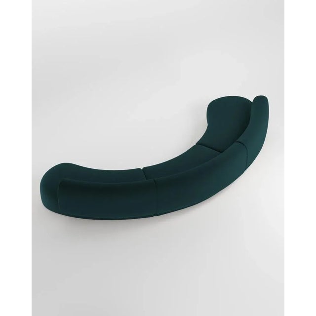 Not Yet Made - Made To Order Collector Curved Hug Sofa in Night Blue by Ferrianisbolgi, Set of 3 For Sale - Image 5 of 5