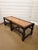 Wood Antique English Cane Bench For Sale - Image 7 of 8