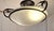 2000 - 2009 Vintage Ceiling Lamp with White Marbled Glass Shade in a Black Metal Mount by Honsel, 2000s For Sale - Image 5 of 8