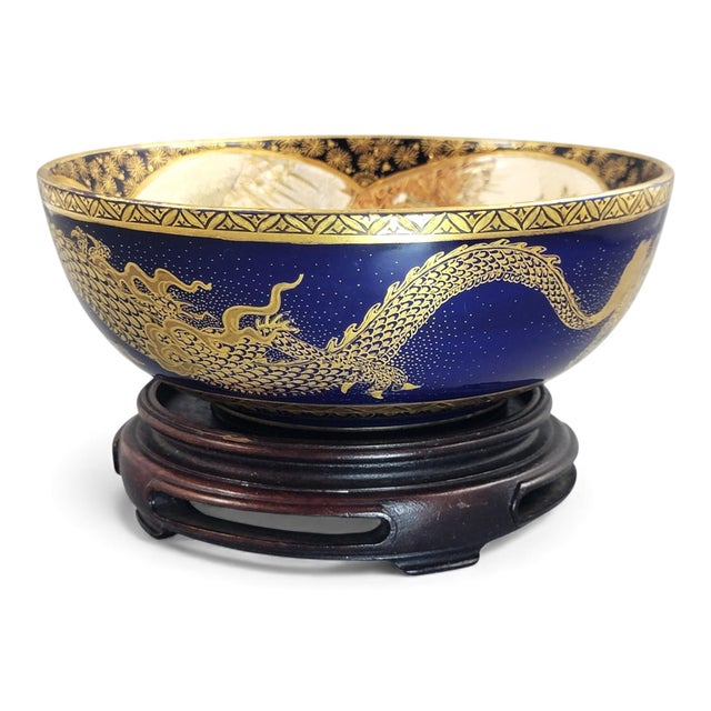 Japanese Satsuma Kyoto Dragon Bowl For Sale - Image 4 of 18