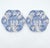Pair of Italian Les Ottomans Hand-Painted Blue Coral Oyster Plates For Sale - Image 4 of 11