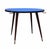Vintage Round Wooden Game Table with Blue Cloth by Gio Ponti, Italy, 1950s For Sale - Image 6 of 6