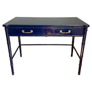 1970s Vintage Henry Link Bali Hai Writing Desk Vanity For Sale