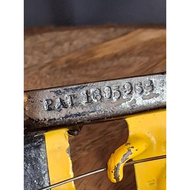 Rare 6" Deluxe Size Hubley Take-a-Part Roadster Yellow & Black Cast Iron 1933 For Sale - Image 15 of 18