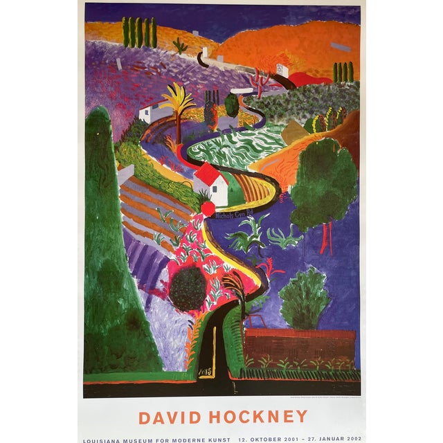 Elevate your space with this striking Louisiana exhibition poster featuring Nichols Canyon (1980) by David Hockney...
