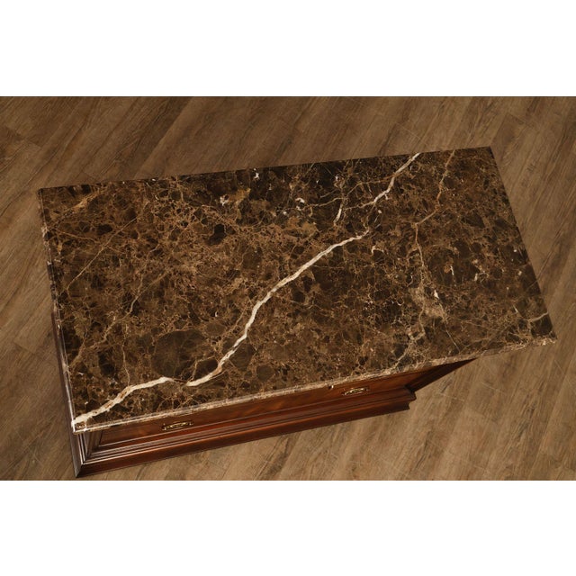 Henkel Harris Empire Style Marble Top Mahogany Chest Of Drawers For Sale - Image 11 of 18