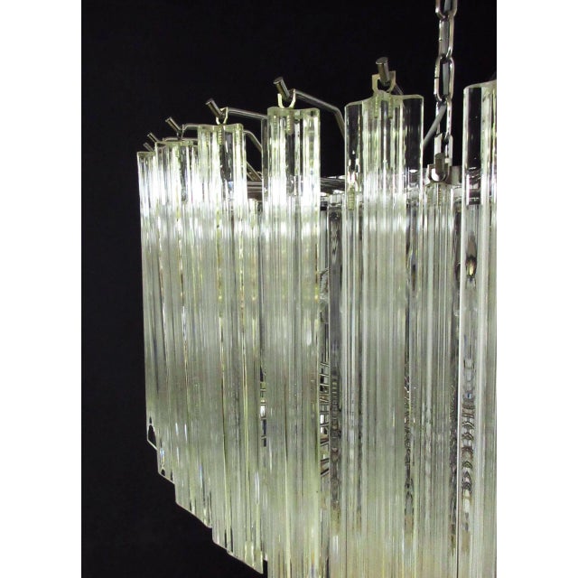 Glass Contemporary Quadriedri Murano Glass Chandelier, 163 Crystal Prisms Quadriedri Scadute For Sale - Image 7 of 12