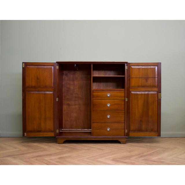 Mid-Century Modern Antique Edwardian Compact Wardrobe, 1910s For Sale - Image 3 of 12