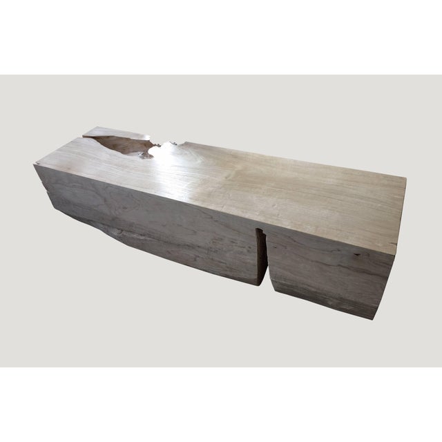 Contemporary Andrianna Shamaris St. Barts Teak Wood Bench For Sale - Image 3 of 18