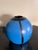 Blue Graphic Blue and Black Ceramic Vase For Sale - Image 8 of 10