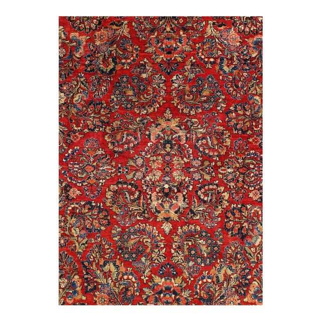 Textile Pasargad DC Hand Knotted Antique Sarouk Rug For Sale - Image 7 of 8