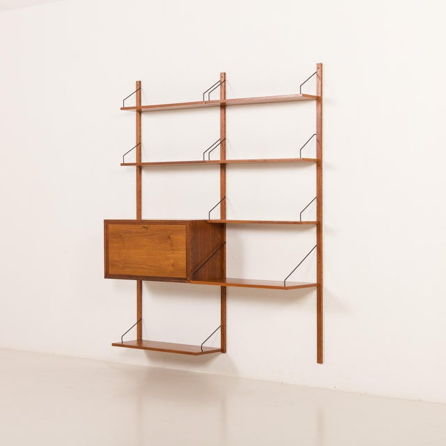Cado Wall Unit with Bureau and Desk Shelf by Poul Cadovius for Cado, 1960s For Sale - Image 4 of 18