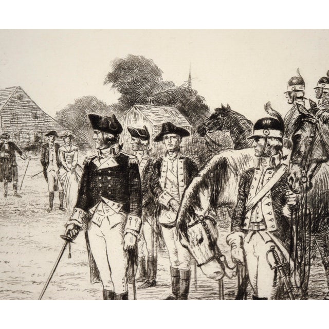 1930s Washington Assumes Command - Etching on Paper by Ralph Ludwig Boyer For Sale - Image 5 of 7