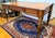 Wood Ethan Allen Traditional Leather Top Writing Desk With Turned Legs For Sale - Image 7 of 10