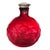 A masterpiece of French craftsmanship, this Saint Louis crystal flask exudes elegance with its cranberry cut-to-clear...