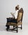 Jacobean Oak Upholstered Armchair with Floral Carving, Antique, France, Circa 1880 For Sale - Image 4 of 13