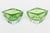 This pair of stunning vintage sculpturaljewel toned Italian Murano Alessandro Mandruzzato angled glass bowls are a...