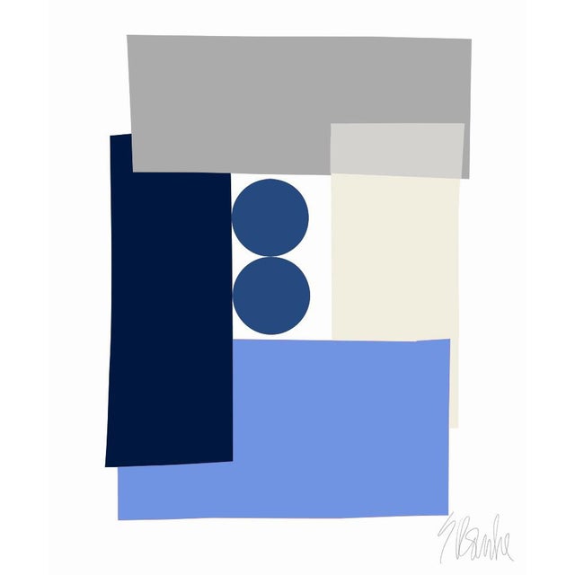 Paper Blue Tuxedo Fine Art Print 16" X 20" by Liz Roache For Sale - Image 7 of 7