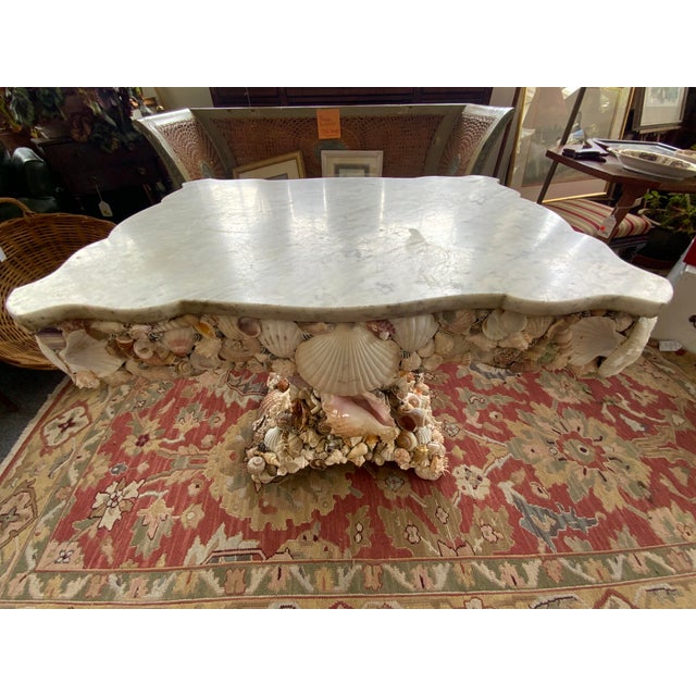 Late 20th Century 20th Century Shell Encrusted Table For Sale - Image 5 of 15