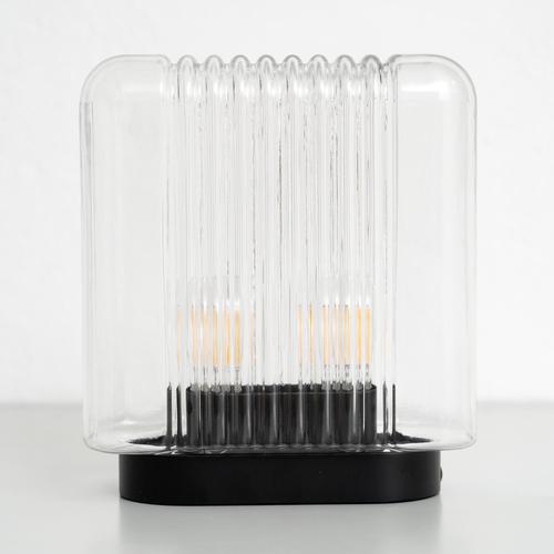 Glass & Aluminum Lari Mini Table Lamp by Angelo Mangiarotti, 2023 For Sale - Image 9 of 15